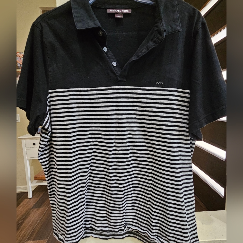 Men's Michael Kors Polo Shirt Size XL black